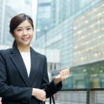 Businesswoman standing at outdoor