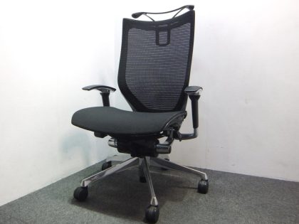 okamura オカムラ Baron バロン チェア ブラック メッシュ ハンガー付き CP85AR 12000